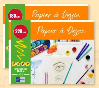 Papier à Dessin à Grain