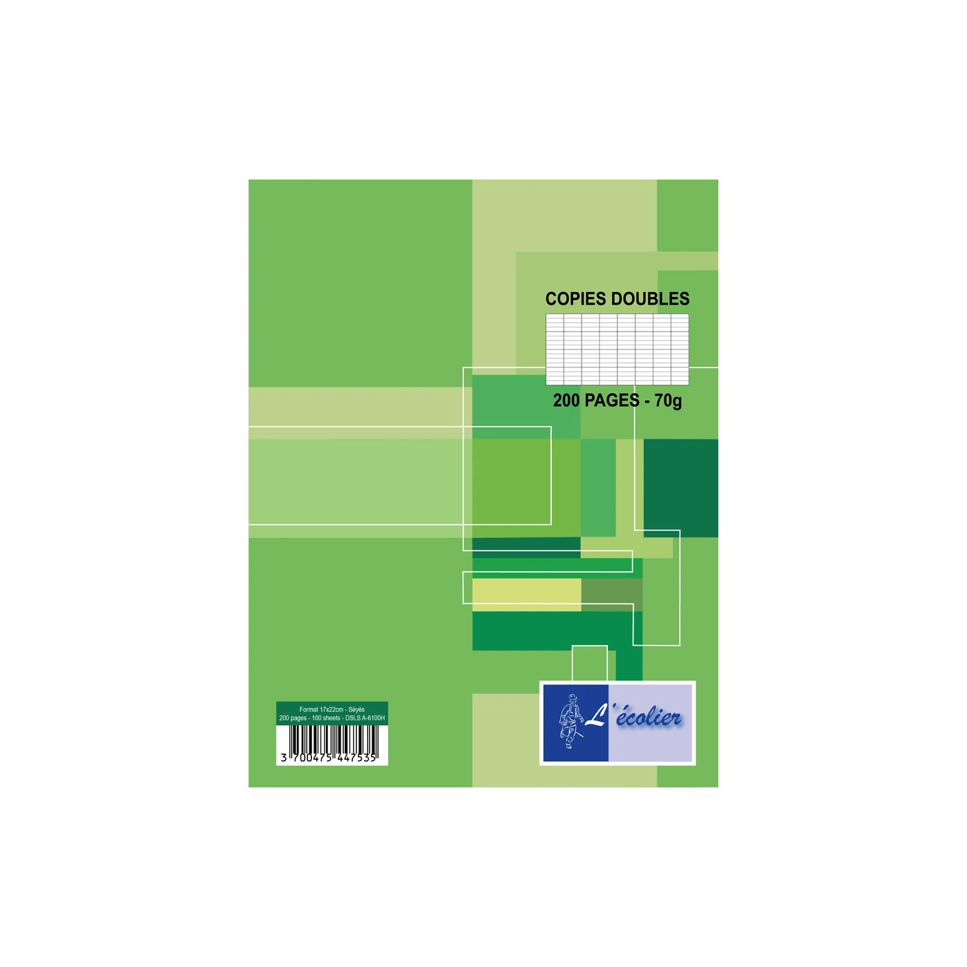 Copies Doubles — 17 × 22 cm · 200 pages · Non perforées